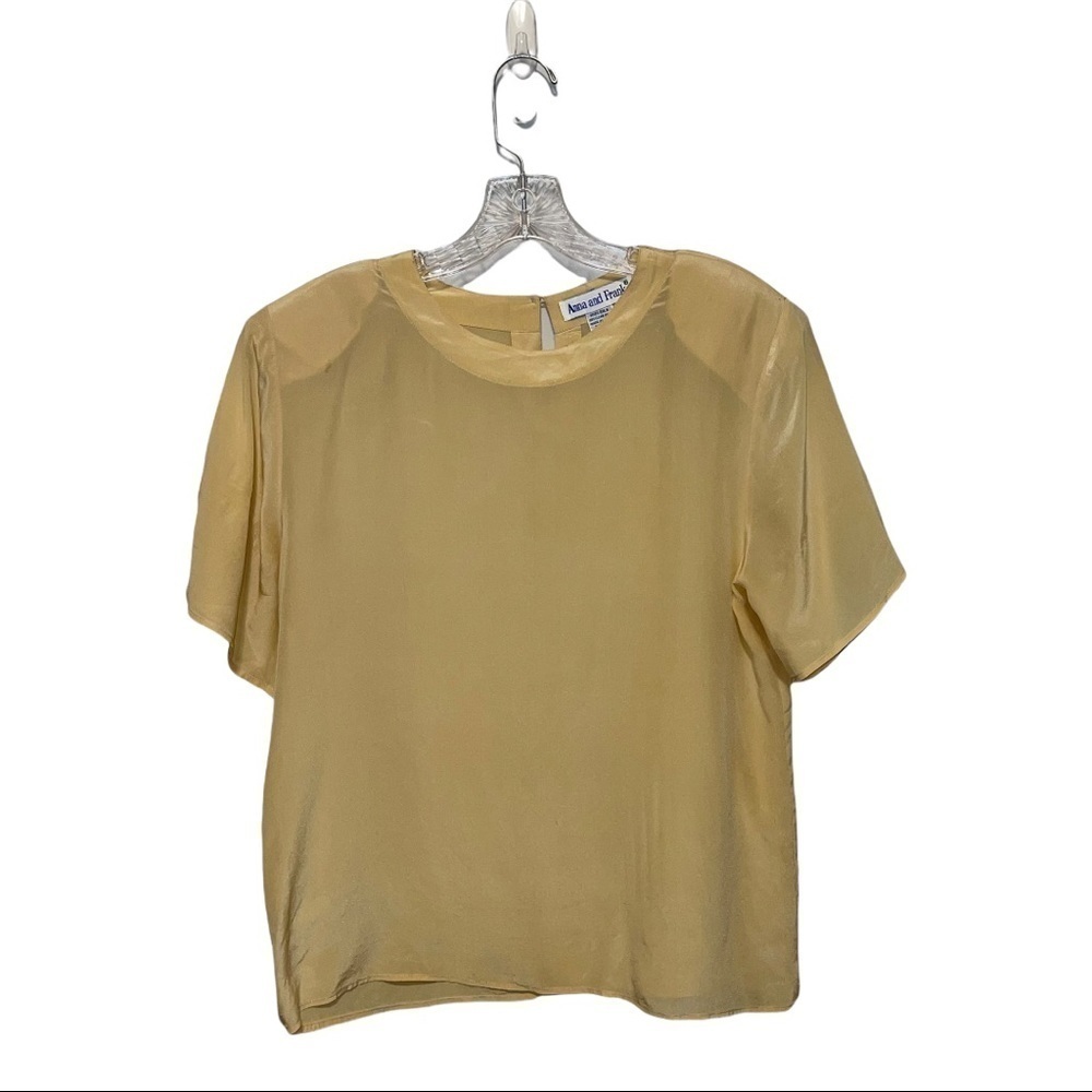 Anna and Frank Woman 100% Silk Top Size S